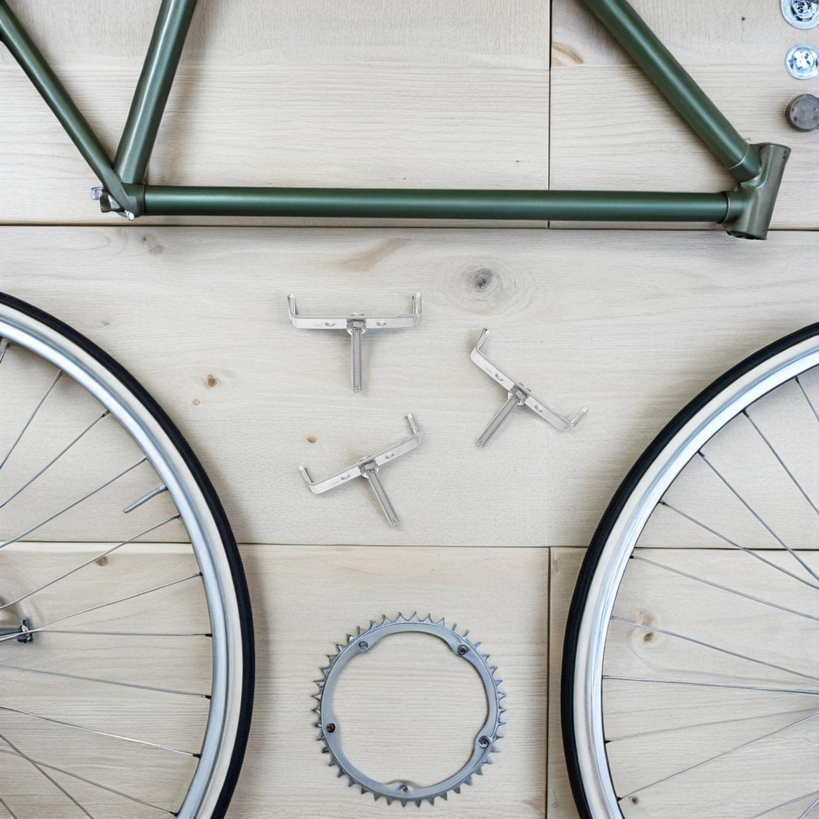 

10pcs Bicycle Adapter U-Shaped Connector Cargo Rack Mount Sturdy Iron Easy Install Mountain Bike Compatible Flexible Adjustment