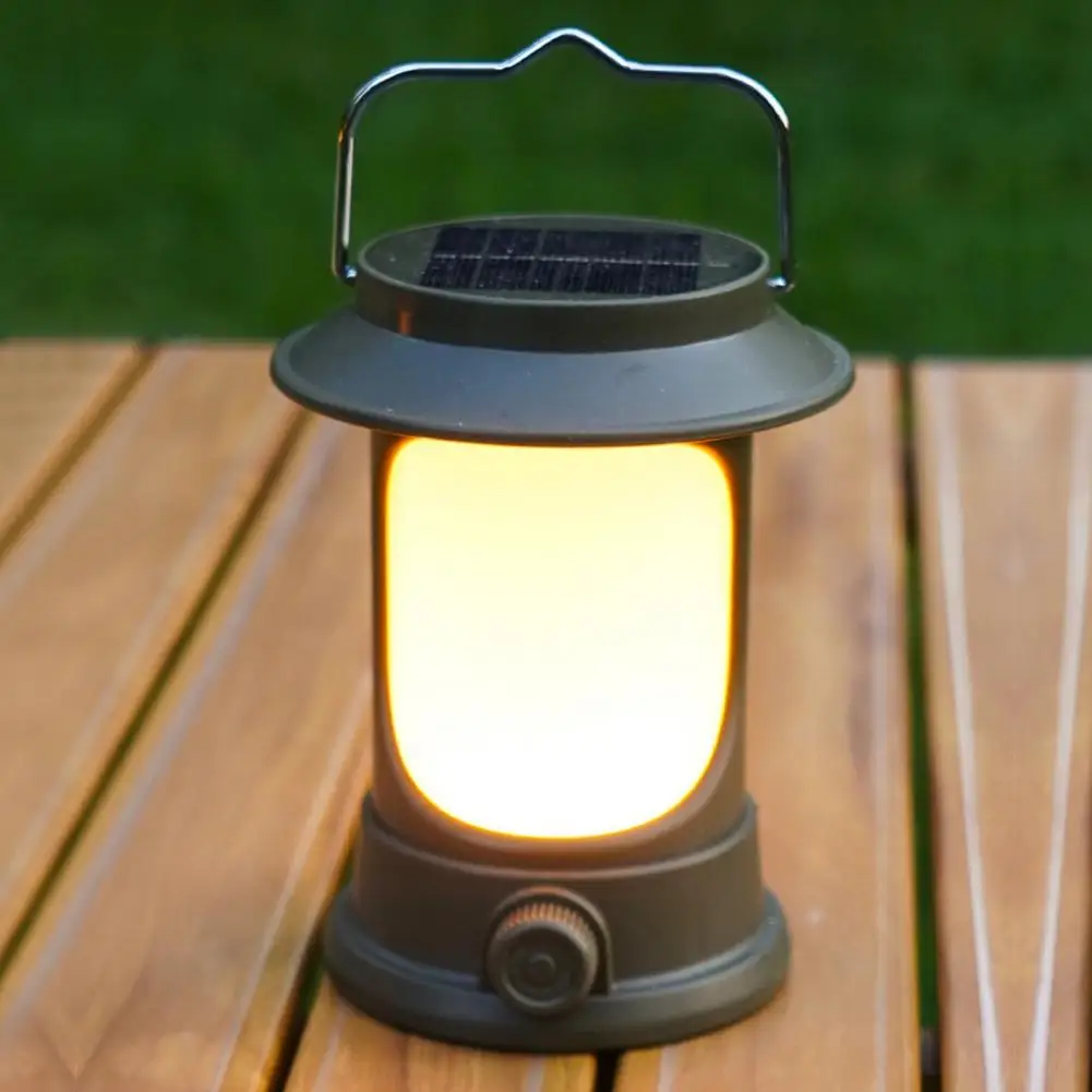 Rechargeable Camping Light Portable Camping Light Waterproof Solar-powered Led Camping Lantern Dimmable Portable Emergency Light