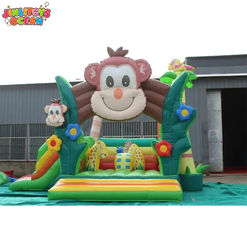 Commercial-grade Monkey-themed Inflatable Castle, Vivid and Lifelike, Suitable for Commercial Displays and Event Rentals.