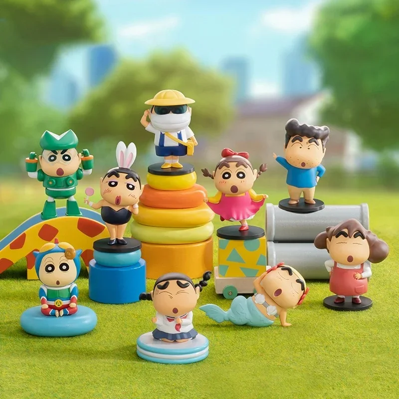 

100% натуральная забавная серия Shinchan Cos, трендовая игрушка, глухая коробка, виниловая фигурка для лица, настольный орнамент, коллекция, подарки на день рождения ﻿