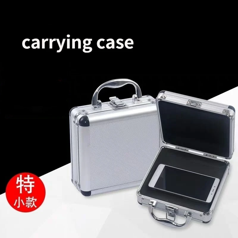 Aluminum Alloy Tool Box Portable Extra Small Lock Box Multi-function Mobile Phone Storage Box Safe Toolbox Jewelry Organizer