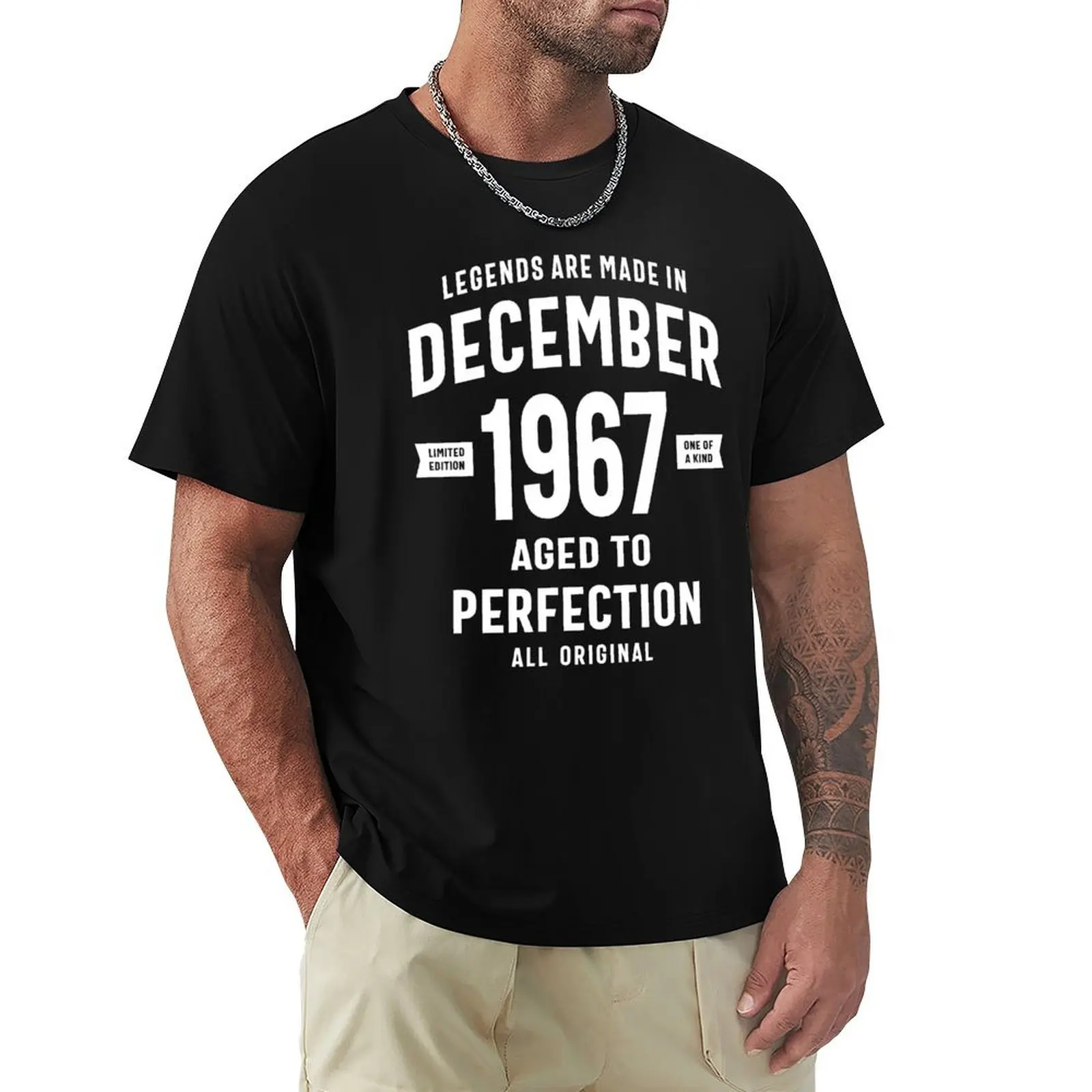 Legends Were Born In December 1967 Birthday Gift T-Shirt Ultra Soft Breathable Tee Top