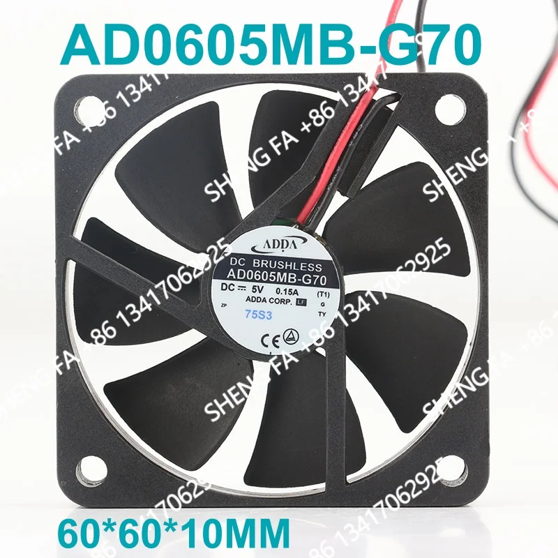 AD0605MB-G70 AC EC 6010 60X60X10MM 6CM ultra-thin graphics card usb Double ball bearing ADDA 12V 24V 48V DC5v 0.15A cooling fan