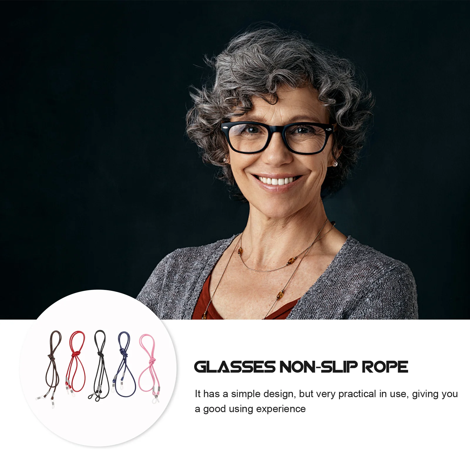 

5Pcs Eyewear Glasses Chain Soft Cotton Material Secure Fixing Rope for Sunglasses Eyeglasses Anti-Slip Function