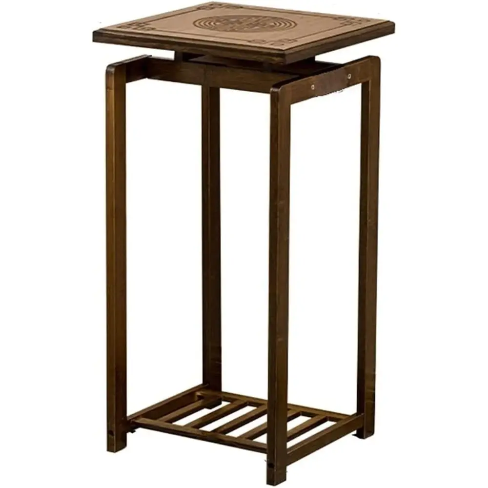 

Винтажная подставка для растений 33x33x67 см с бамбуковым дизайном для использования в помещении и на улице