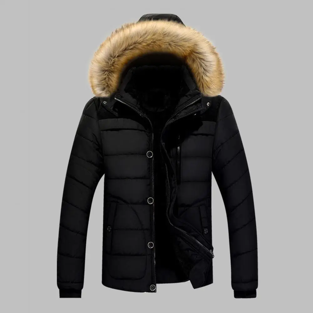 Winter Down Coat Trendy Young Men Coat Padded Men Jacket  High Collar Men Jacket for Skating