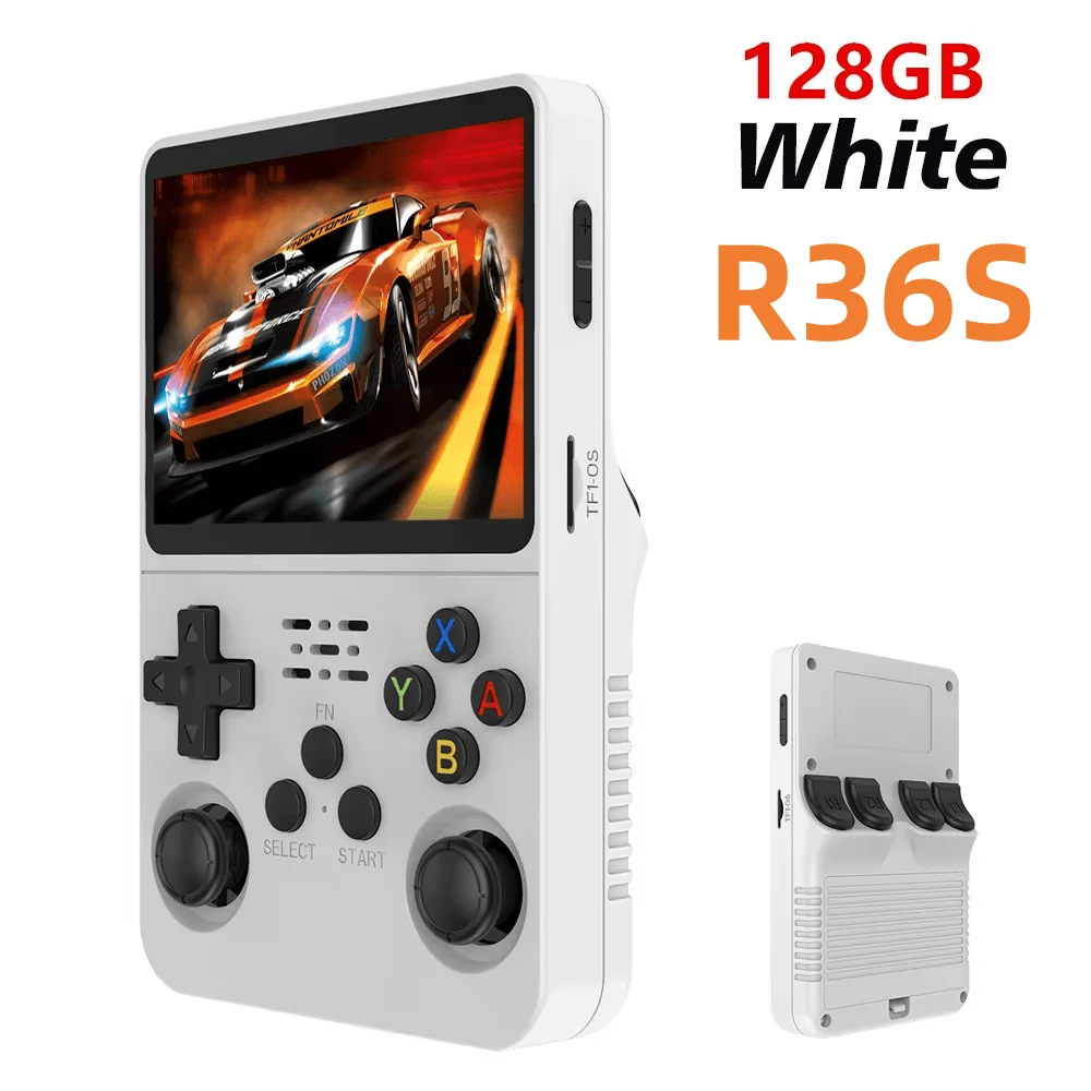 R36S R36 Ultra Handheld Retro Videogame Console IPS Scherm 128GB Spellen Draagbare Zakspeler Linux Systeem R36Ultra R36 PRO