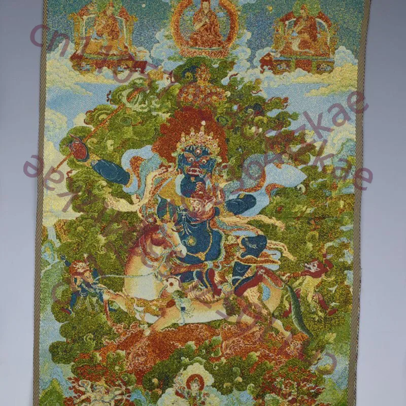 silk embroidery painting Tibetan Buddha Thangka Palden Lhamo statue tangka