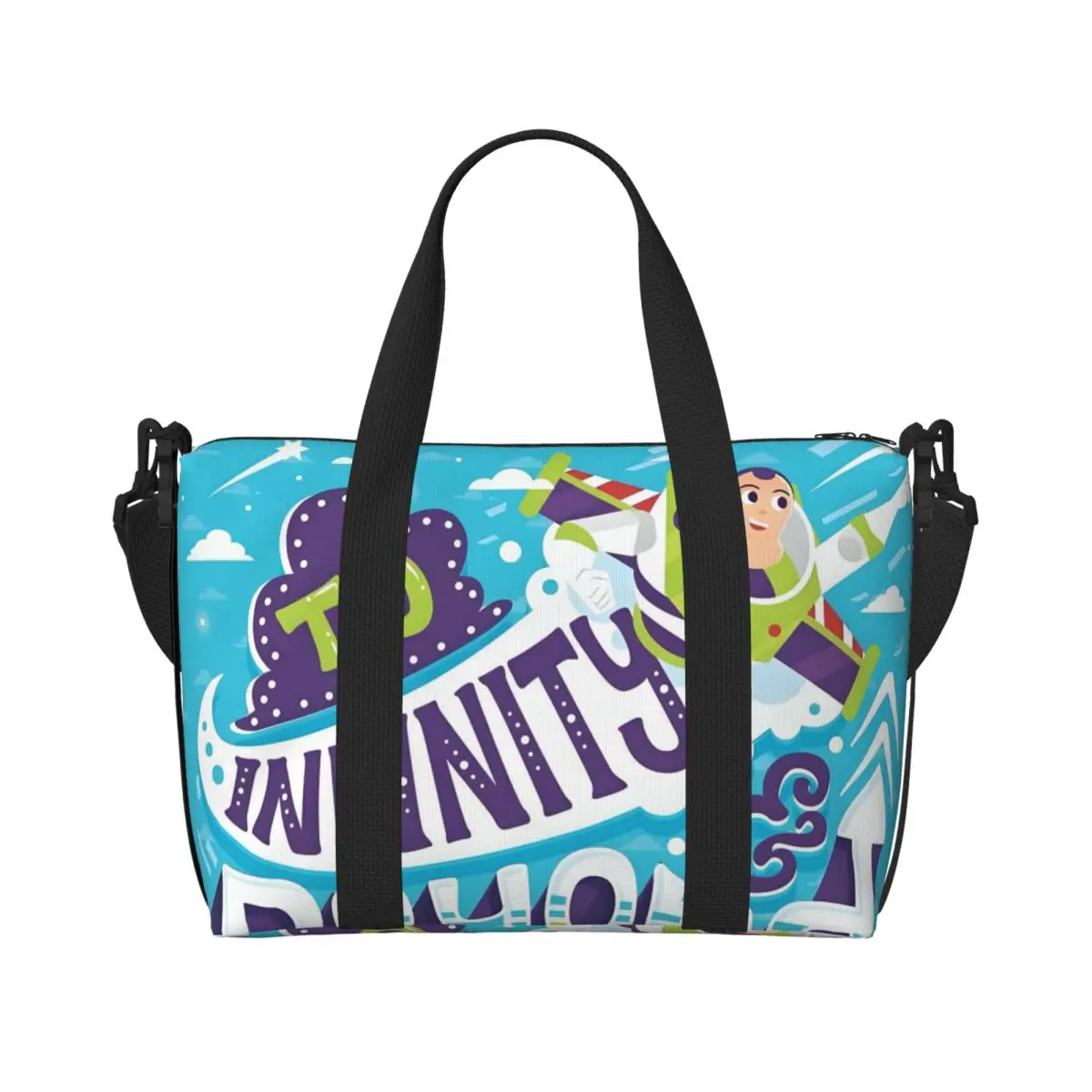 

Custom Toy Story Cartoon Anime Figure Tote Bag Women Big Capacity Classic Movie Gym Beach Travel Bags