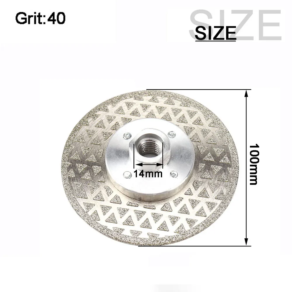 Gegalvaniseerde dubbelzijdige doorslijpschijf Diamantzaagblad Haakse slijper Slijpschijf voor marmeren granieten tegels en beton