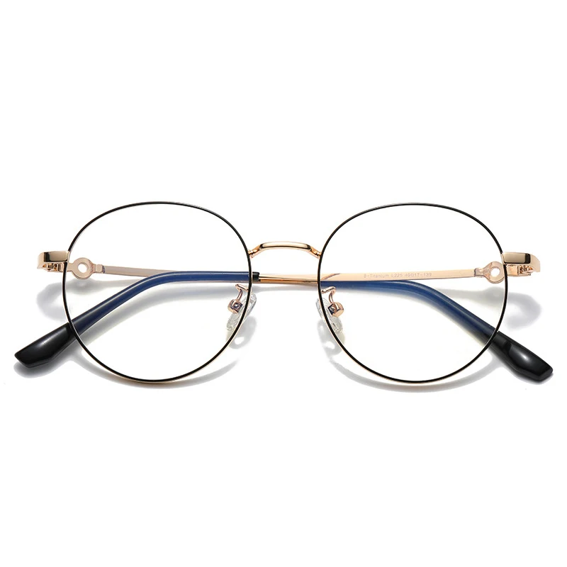 Eyeglasses Frame Round Glasses Optical Frame Full Rim Alloy Eyewear for Men and Women Prescription Eye Glasses Spectacles