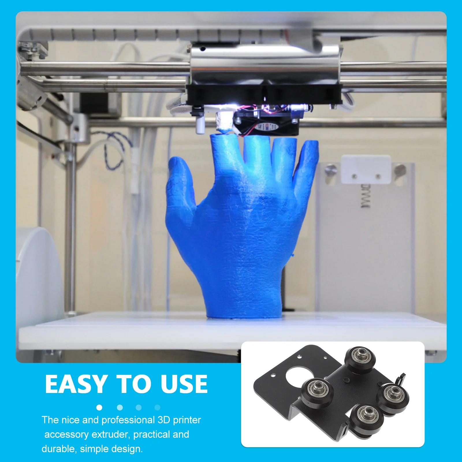 

1Set 3D Printer Extruder Head Premium Metal Durable Practical Extrusion Head Accessory for Professional Printing