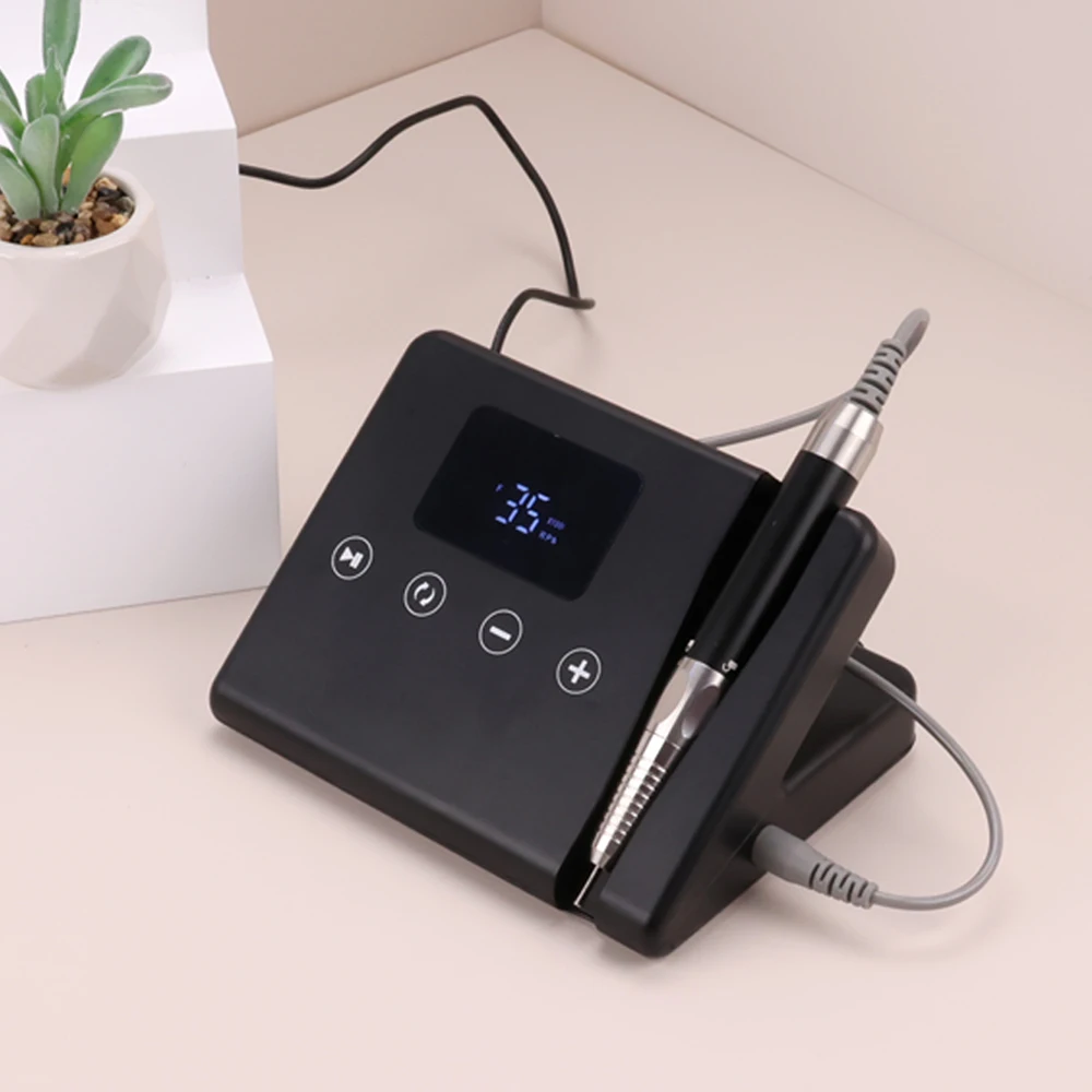 発売中プロフェッショナル充電式ワイヤレス 85 ワットブラシレス 35000rpm ポータブル電気ネイルドリルマシンサロンマニキュア用