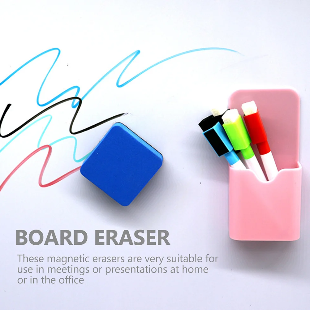 12 Pcs Kids Chalkboard Wipers Whiteboard Magnetic Erasers Boards Dry Small Blackboard Portable Eva Office