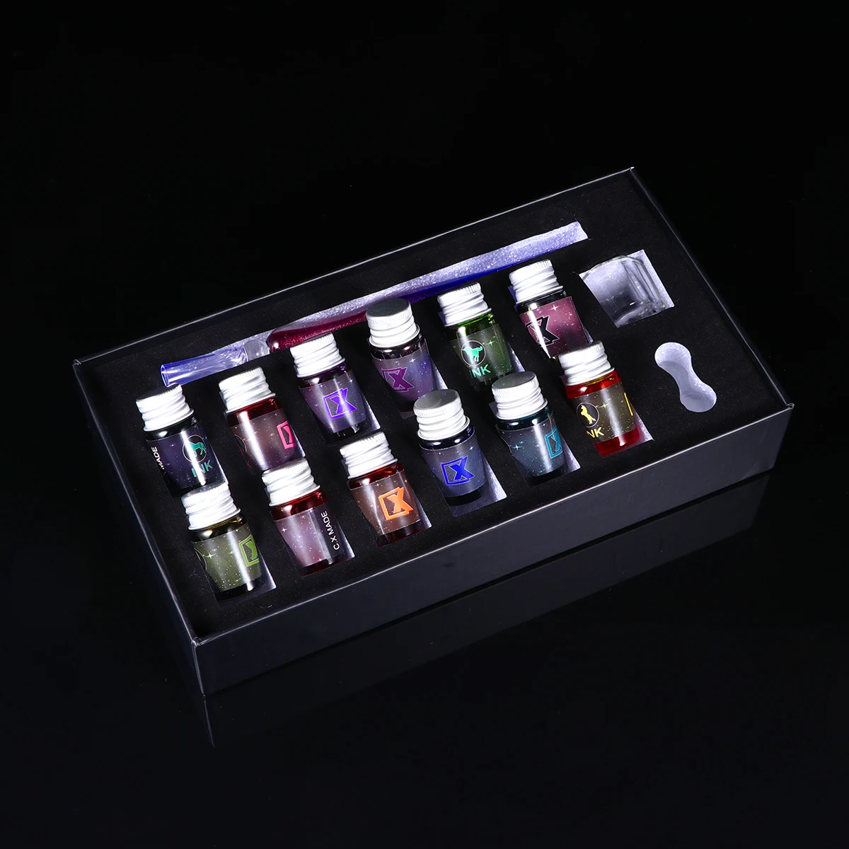 

Crystal Signature Pen Kit Glass Dip Set Unique Ink Gift Fashion Writing Tools Vintage Calligraphy Art Supplies H made