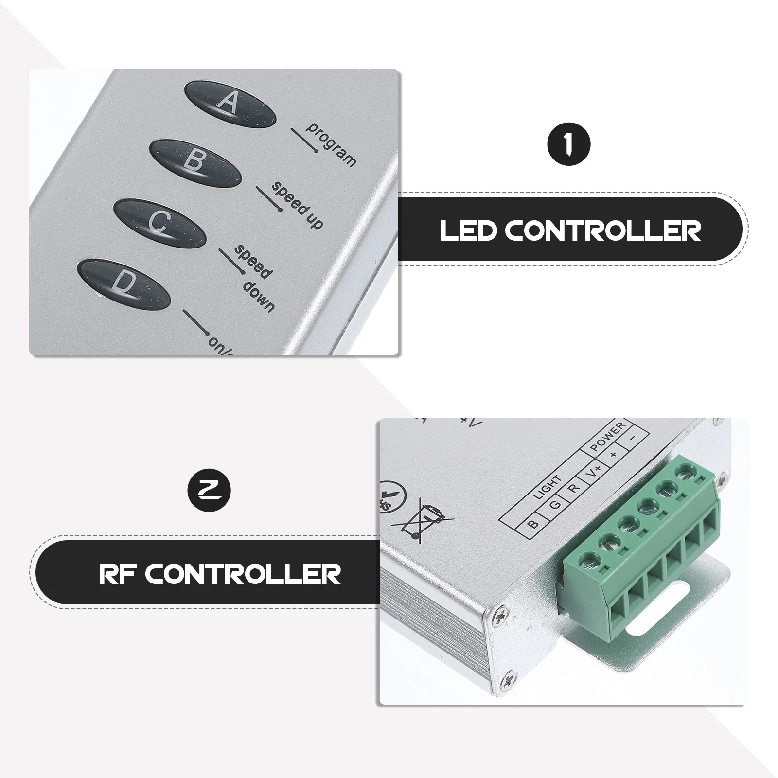 

Controller 24a 12-24V for Ws2812b LED Strip 20m Range of Sight Input Polarity Protection LED Controller