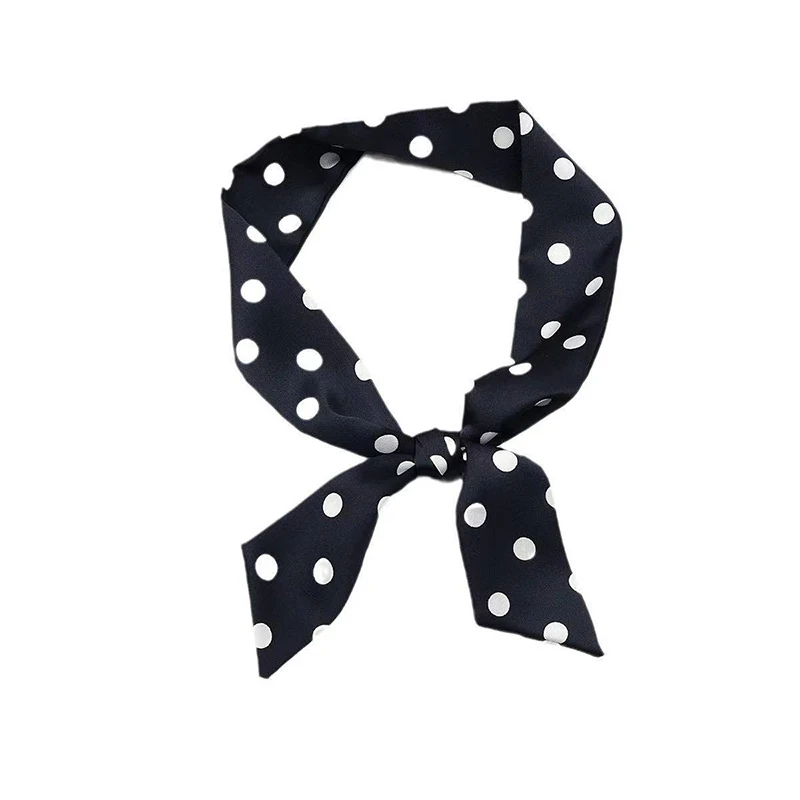 2025 marque Design point motif femmes écharpe de luxe Foulard en soie mode cheveux bandeau Foulard maigre sac foulards Foulard