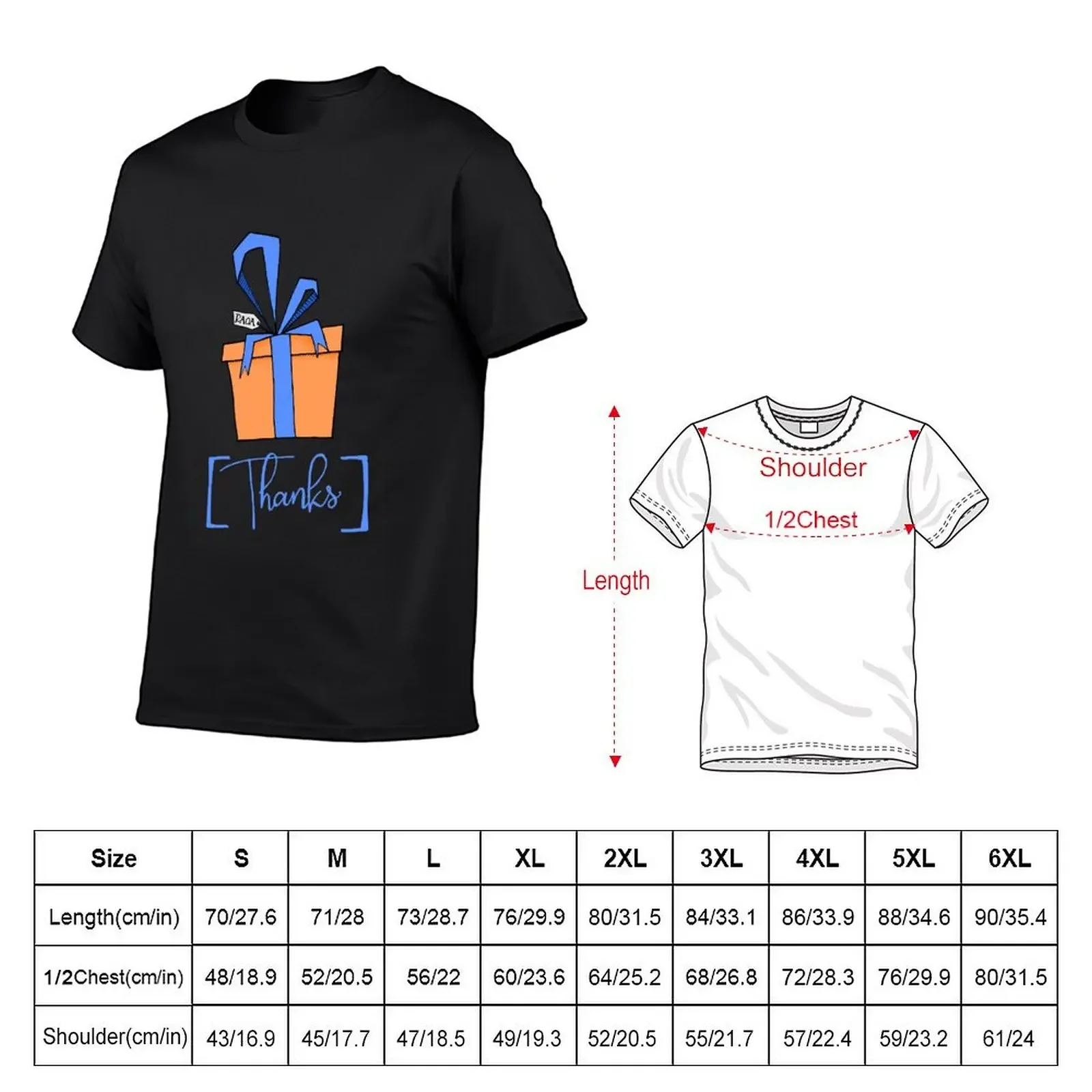 [Thanks] - RAoA Gift Box Design T-Shirt basketball graphic tees quick drying mens t shirts top quality