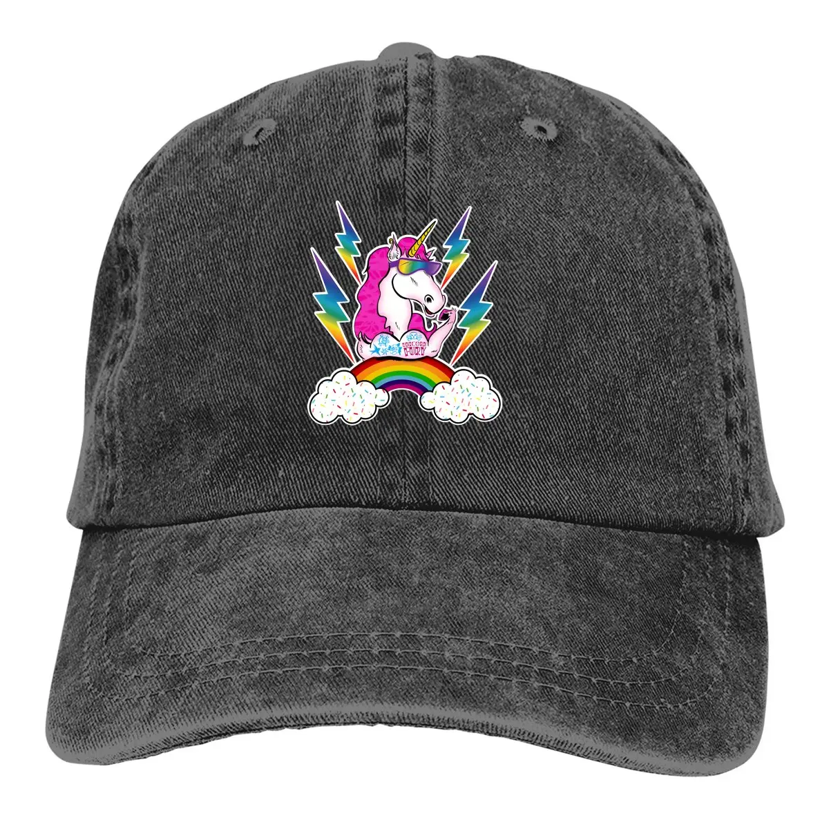 Washed Men's Baseball Cap 2022  Fury Trucker Snapback Caps Dad Hat Cute Unicorn Cartoon Golf Hats