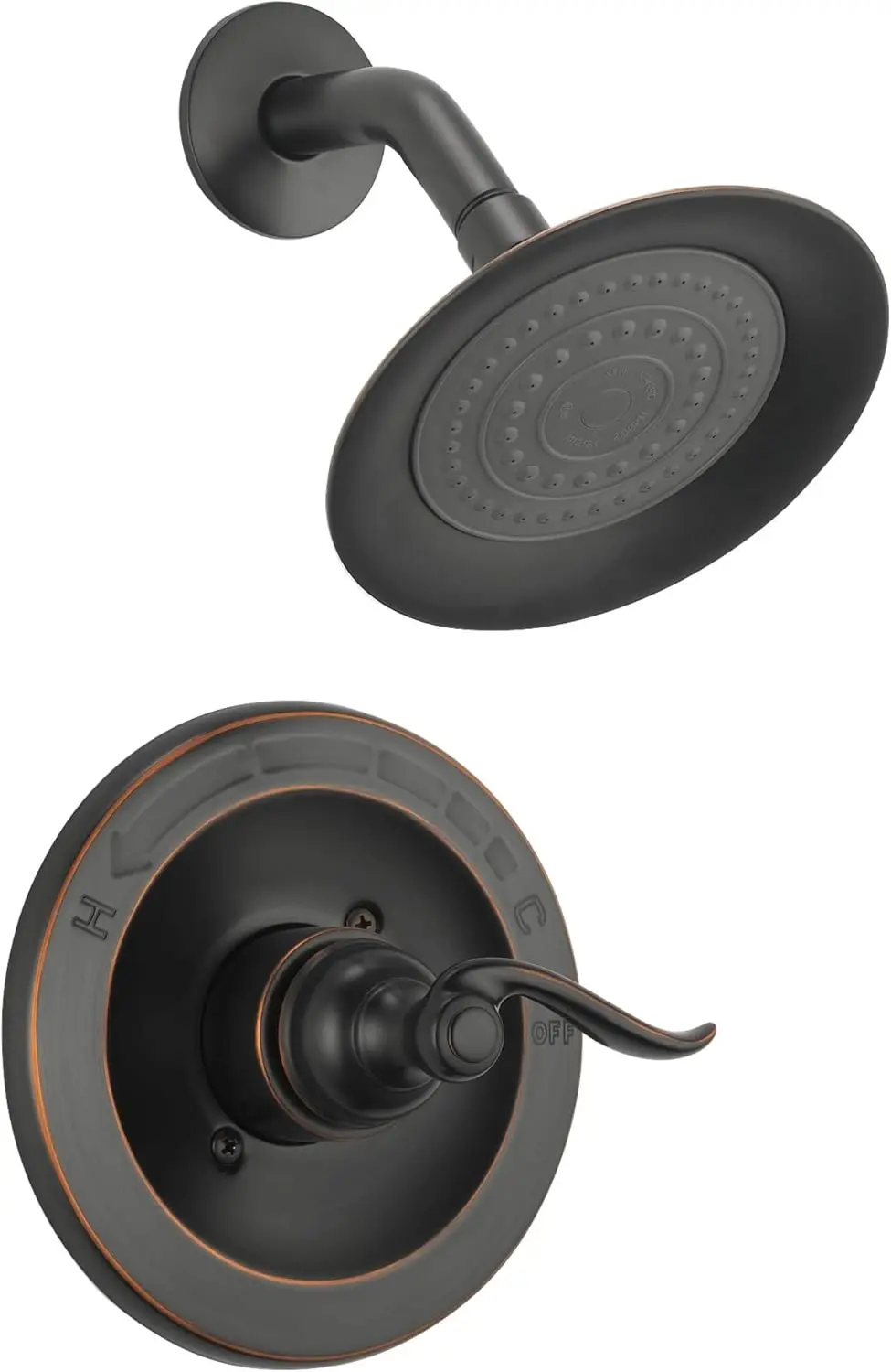 Oil Rubbed Bronze Shower Faucet Set with Valve Trim Kit, Shower Head and Handle, BT14296-OB (Valve Not Included)