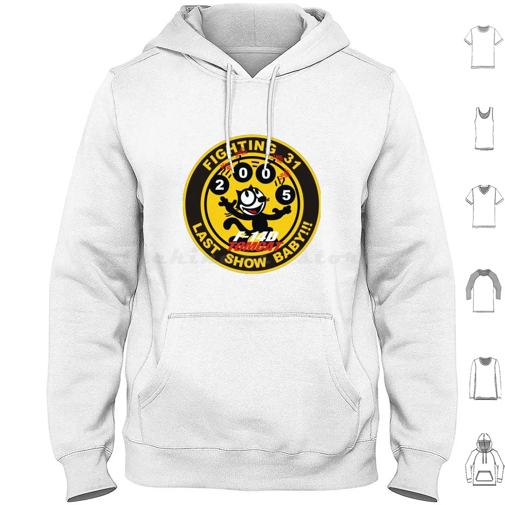 Tomcat Vf-31 Tomcatters Hoodies Long Sleeve Tomcat F14 Grumman Navy Vf 31 Tomcatters Planes Jets Fighter Military