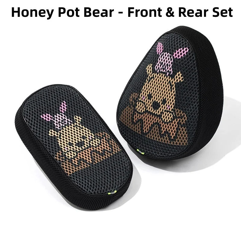 For YADEA/TAILG E-Vehicle Seat Cover Thick Shock Absorbing Mesh Fabric Heat Dissipation Wear Resistant Front Rear Set Seat Cover
