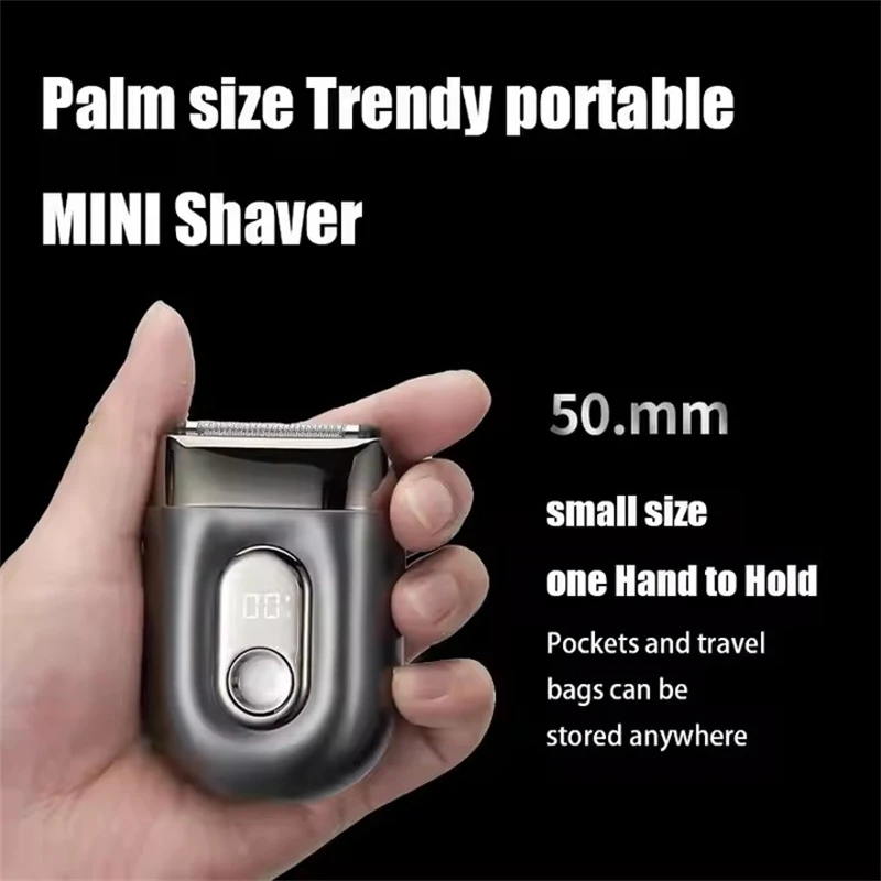 Xiaomi komingdon mini navalha elétrica portátil tamanho de bolso viagem rosto barba cabelo groomer recarregável máquina de barbear para homem