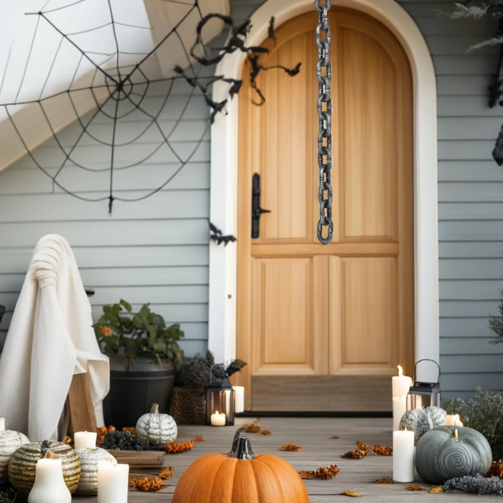 

Halloween Simulation Plastic Chain Lightweight Durable Fake Chain Reusable Weather Resistant for Haunted House Party Decor