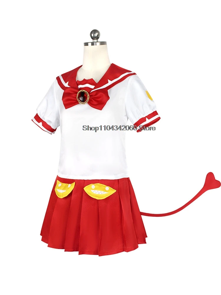 Anime Welcome to Demon School Iruma-kun Valac Clara Cosplay Costume Custom Women school Uniform JK shoes Hair Accessories cos