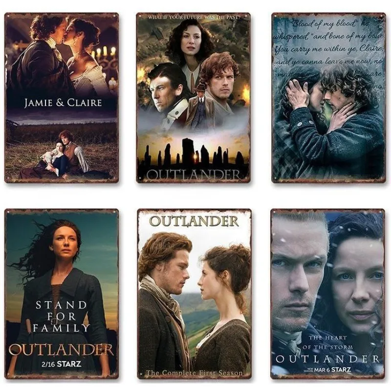 Metal Tin Poster Movie Outlander Retro Metal Sign Plaque Poster for Bar Club Wall Decor Retro Home Vintage Wall Plate Pendant