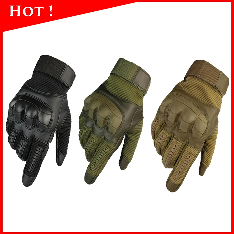 Military Full Finger Sport Gloves Tactical Gloves Armed Combat Paintball Airsoft Outdoor Sports Rubber Knuckle Gloves