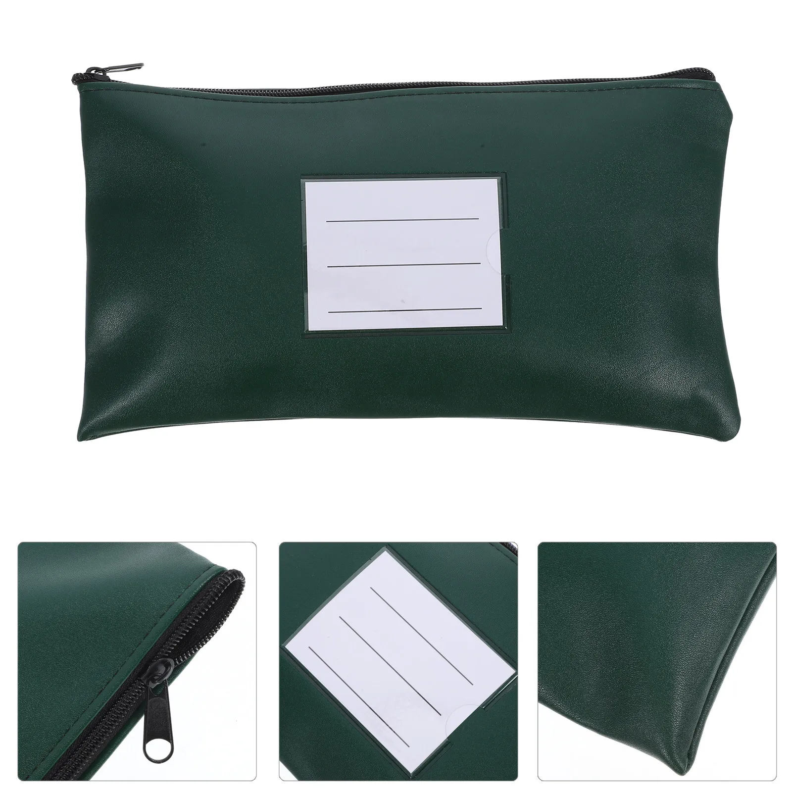 Sac à documents en PU, 2 pièces, organisateur de fichiers portable, porte-documents à fermeture éclair, conteneur de reçus de voyage multi-usage, rangement de fichiers de bureau