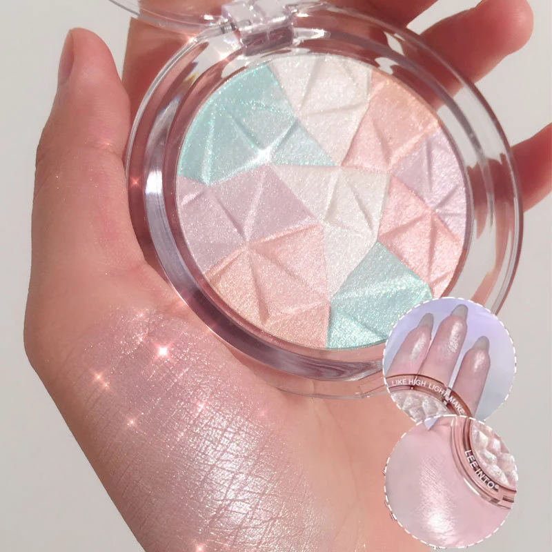 High Gloss Powder Gloss Glitter Highlight Contour Makeup Palette Natural Gloss Contour Concealer Lasting Light Ideal Gift