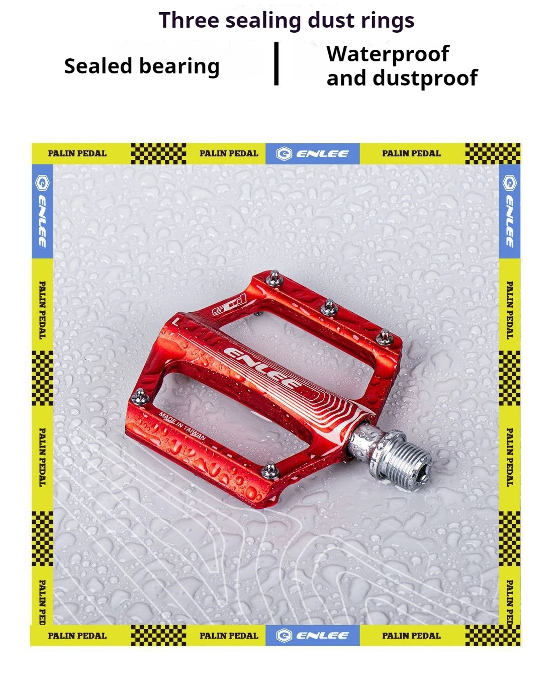 ENLEE Pedal Aluminiumlegierung Pedal Mountain Road Bike Lagerpedal Klappfahrrad Allgemeines Radfahren – Detail 5