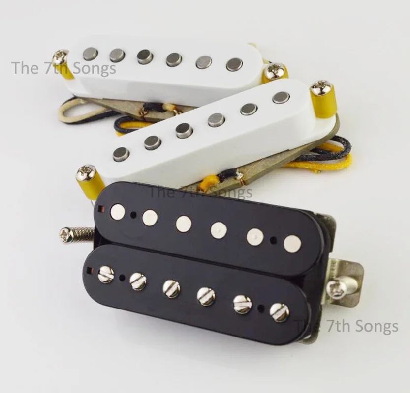 HSS S*hr V70 Neck / Middle 5.8K SSV Bridge 9.2K Handwound Alnico 5 Electric guitar Vintage Humbucker Bridge black Open Pickup