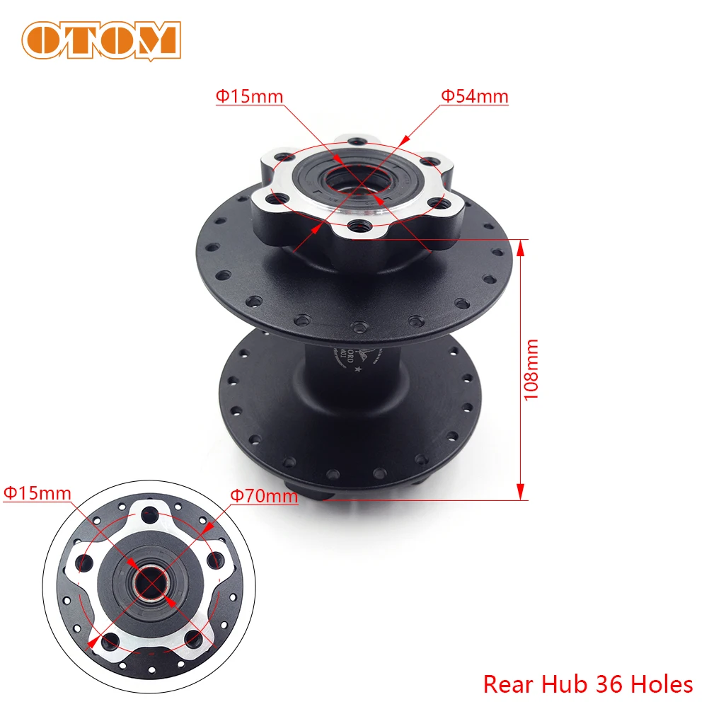 OTOM Motorcycle For SURRON Light Bee Front Rear 36 Holes Wheel Hub Bearing Oil Seal Assy Electric Off-road Motorbike Accessories