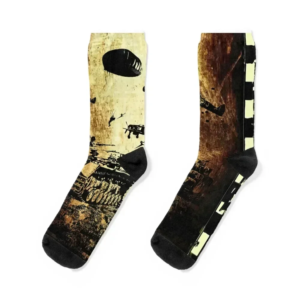 

D DAY 1945 Socks Novelties gym loose funny gift Socks Man Women's