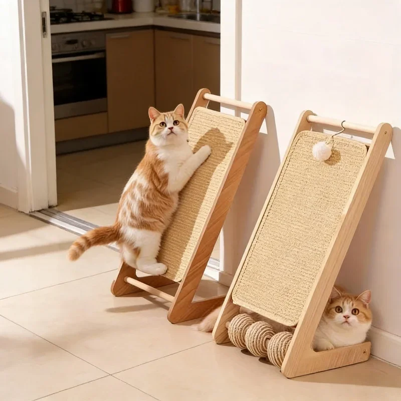 Katzenkratzbaum aus Sisal: Robustes, Sofasicheres Kratzbrett für Krallenpflege, Spiel und Ruhe – Sauber und ordentlich – Katzenspielzeug & Geschenk