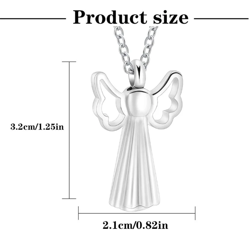 Dog Urns Memorial Necklace Urn Lockets Pet Cremation Urn Necklace Pet Supply Cherub Wing Pendant Memorial Urn Jewelry