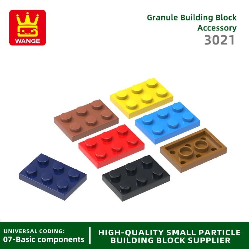 Wange 3021 100g/113Pcs 2X3 Low 6Hole Building Blocks Thin Bricks Blocks 90 Colors Accessories Compatible With Toys for Children