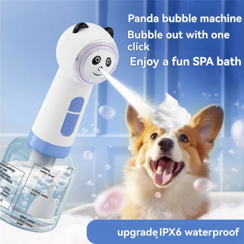 ABRS-Cat Automatic Foam Soap Dispenser Cordless Pet Bath Cleaning Electric Dog Shampoo Foam Machine Pet Sprayer Supplies