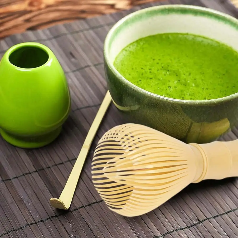 1 Pcs Resin Matcha Whisk Chasen Brush Tools for Matcha Green Tea Powder Reusable Powder Whisk with Whisk Holder  Tea Ceremony