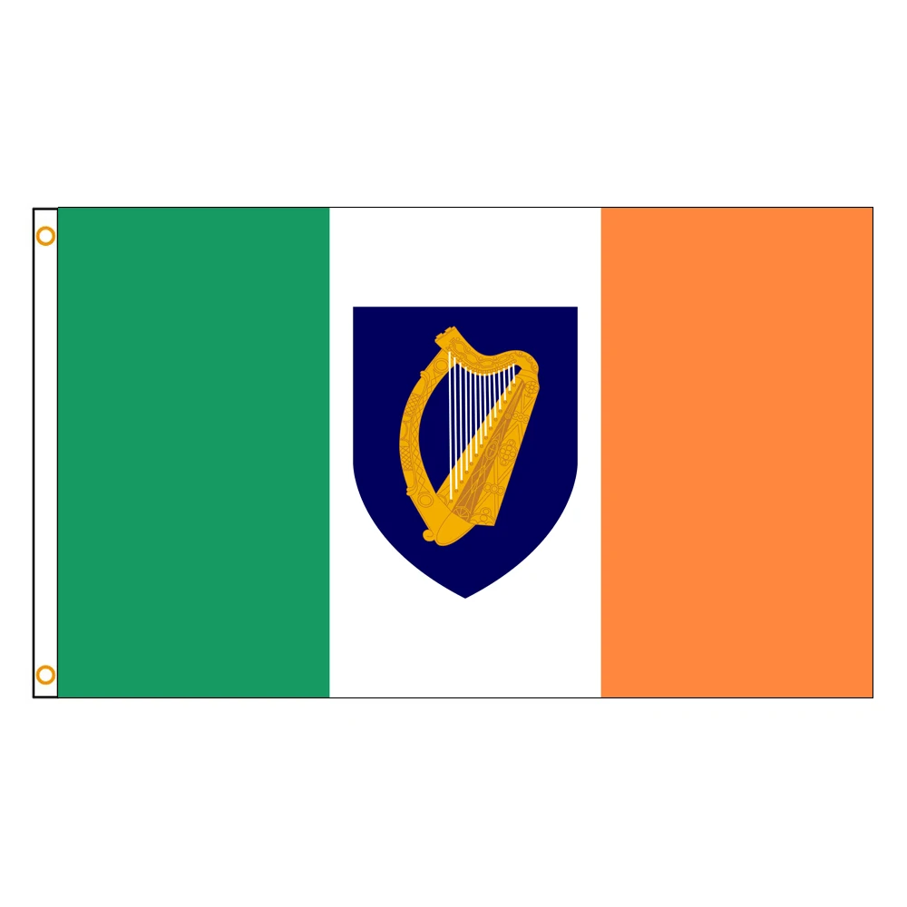 علم أيرلندا مقاس 3 × 5 أقدام بلون حيوي وأعلام آيرلاندز المحظوظة المقاومة للبهتان من البوليستر مع حلقات نحاسية