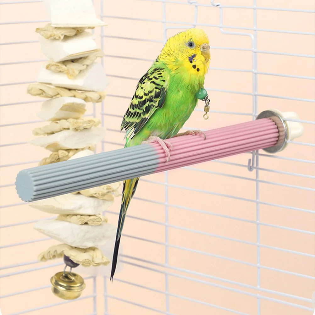 

Anti-Slip Bird Perch Silicone Standing For Parrot Cage Accessories Durable Shower Bird Stand Perch For Parakeets