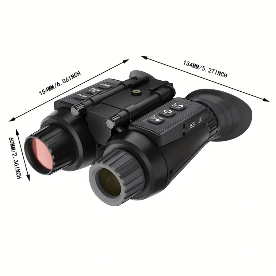 Headwear HD Night Vision Binoculars Telescope Goggles 8X Digital Zoom 36MP 3D Mount Infrared Night Vision Device Hunting