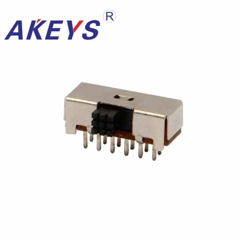 10PCS SK-42D01 4P2T Four pole double throw handle heights 6mm slide switch side insert 12 pin factory direct switch