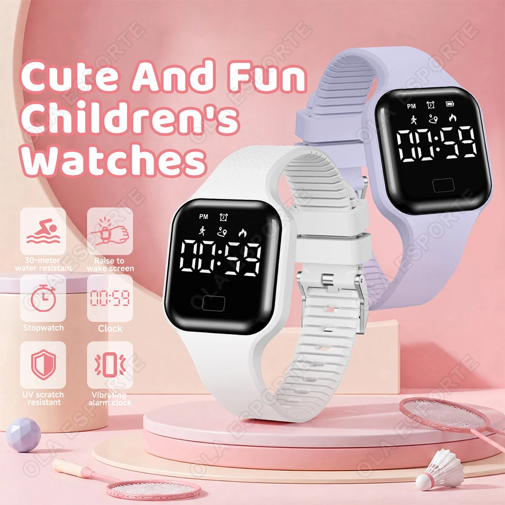 New Watch For Men Sports High School Students Trendy Watch Waterproof Alarm Clock Multi Functional Women Electronic Watches HW12