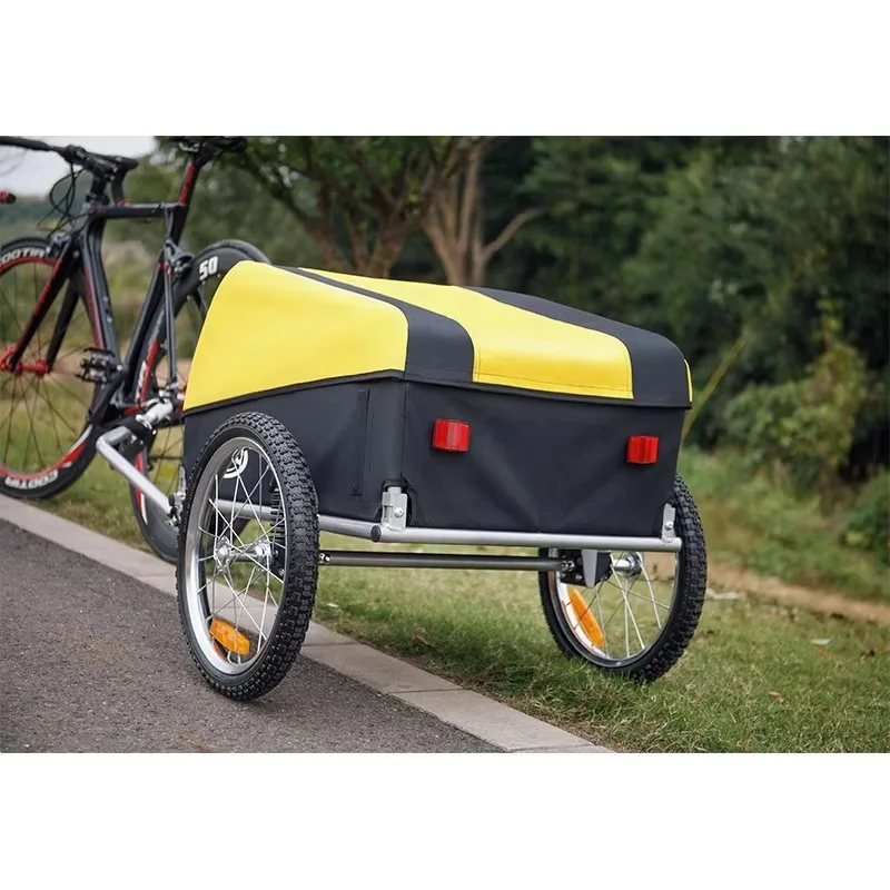 Cycling Accessories Foldable Bicycle Cargo Trailer Bike Trailer for Camping Pet Dog Luggage Carry