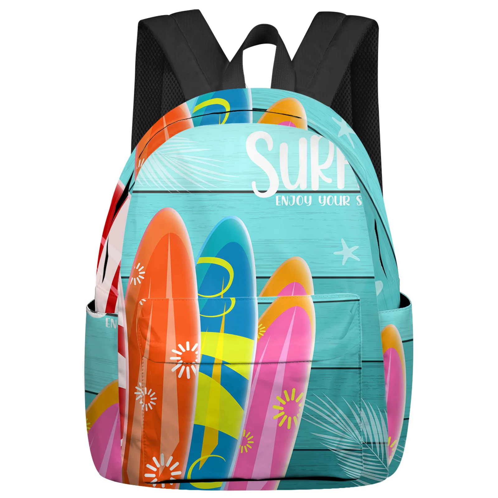 

Summer Wood Grain Surfboard Feminina Backpacks Teenagers Student School Bags Laptop Backpack Men Women Female Travel Mochila