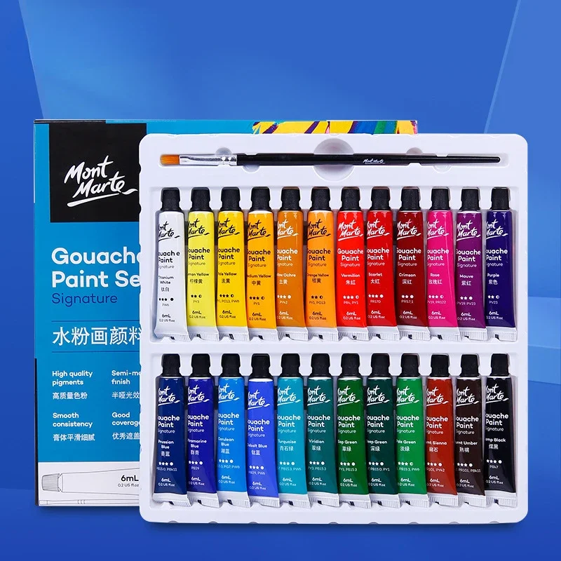 conjunto de pintura guache lavavel profissional pintura do artista aquarela exame estudante arte suprimentos alta qualidade 12 18 24 cores 12ml 01